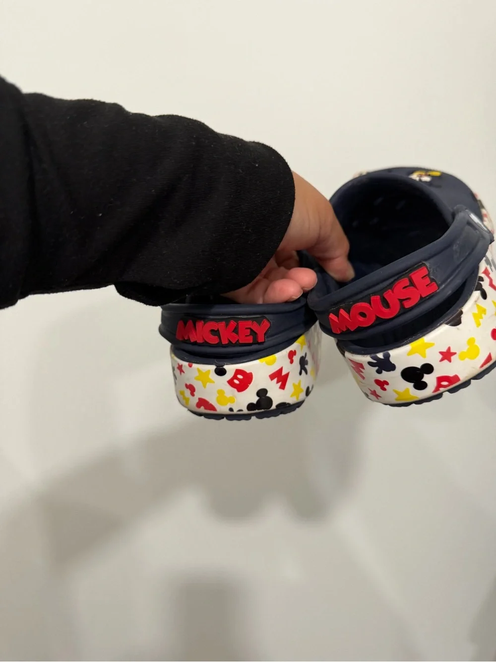 CROCS Kids Navy Mickey Mouse Sandals with Character Jibbitz